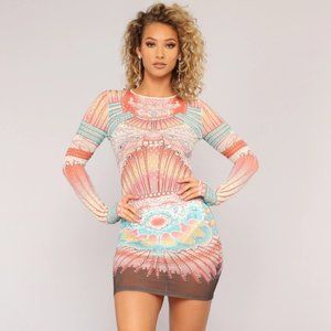 NWT Fashion Nova Thinking Out Loud Rhinestone Dress